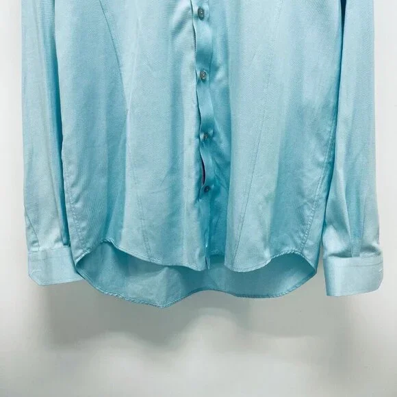 Eigth X Shirt Size L Men’s Premium Classic Fit Blue Long Sleeve  Button Up - Picture 4 of 10